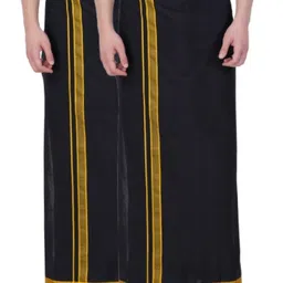 Ethazh Men Pack of 2Cotton Dhotis-picture-4