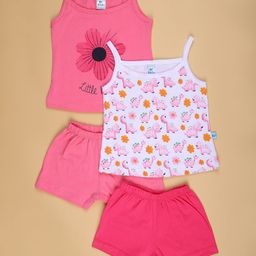 V-Mart Girls Pack Of 2 Printed Tops With Shorts-picture-32