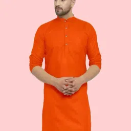 ANUJ FASHION Men Solid A-Line Kurtas-picture-0
