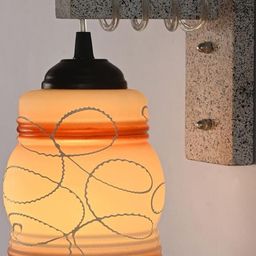 SOMIL Brown Glass Cylinder Printed Wall Lamps-image-82