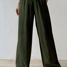 Visit Wear Women Loose Fit High-Rise Trousers-image-76