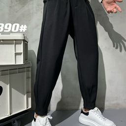 StyleCast x Revolte Men Flared Easy Wash Pleated Chinos Trousers-image-71