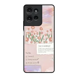 QRIOH Floral Printed Motorola G75 5G Back Case Mobile Accessories-image-76