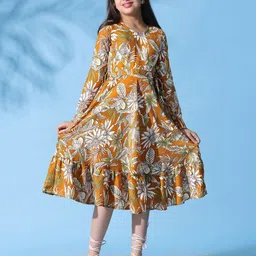 YK Floral Print Fit & Flare Midi Dress-picture-29