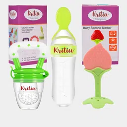 Kritiu Set Of 3 Food & Fruit Feeder With Stand Teether-43