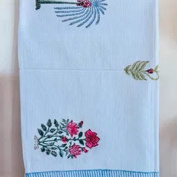 Wee Hours White Printed Cotton 350 GSM Bath Towel-image-77