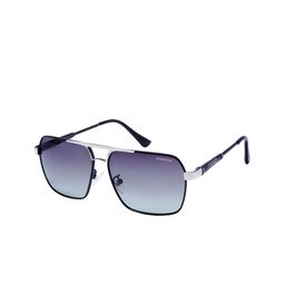 Hashtag Unisex Rectangle Sunglasses with Polarised Lens-49