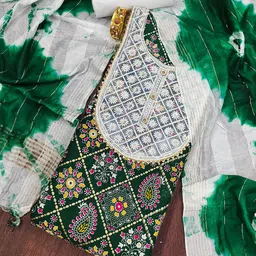 SAINOOR Embroidered Pure Cotton Unstitched Dress Material-picture-31
