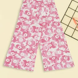 Pantaloons Junior Girls Floral Printed Flared Culottes Trousers-image-103