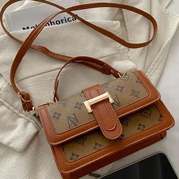 LULU & SKY PU Structured Handheld Bag with Cut Work-11
