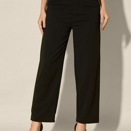 QIOA Women SolidRelaxed High-Rise Wrinkle Free Trousers-image-48