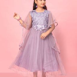 BAESD Cape Sleeve Net Maxi Dress-picture-13