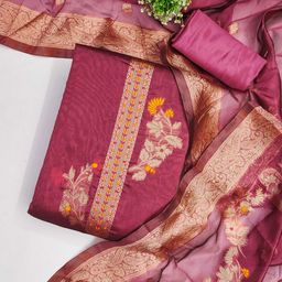 SAINOOR Banarasi Jacquard Woven Design Unstitched Dress Material-image-94