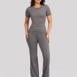 Blissclub AirMelt Women Relaxed Flared Silhouette High-Rise Trousers-picture-30