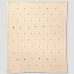 THE BABY TRUNK Cream-Coloured & Blue Dot Printed Cotton Mild Winter Single Bed Blanket-image-42