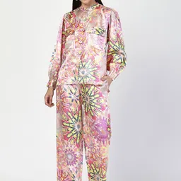 COSMIC TRIO Floral Printed Shirt With Trousers-image-58