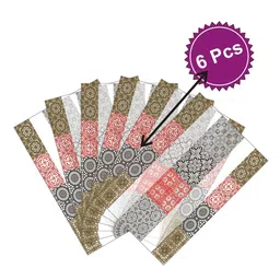 LooMantha Green & Red 6 Floral Pieces Rectangle Printed Table Placemats-10