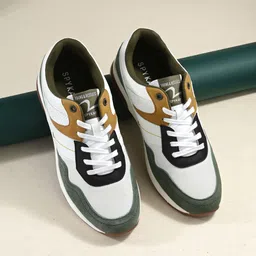 SPYKAR Men PU Casual Solid Padded Lace-Ups Sneakers-image-39
