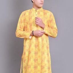 AFC Men Yellow Kurtas-image-117