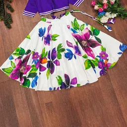 BAESD Girls Embellished Mukaish Tie and Dye Ready to Wear Lehenga &-picture-58