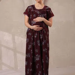 NIGHTSPREE Printed Maxi Nightdress-picture-13
