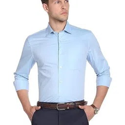 ISUEL FAB Men Blue Cotton Shirts-picture-23
