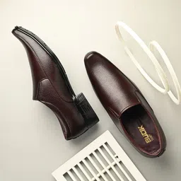 BUCIK Men Round Toe Formal Slip-Ons-image-84