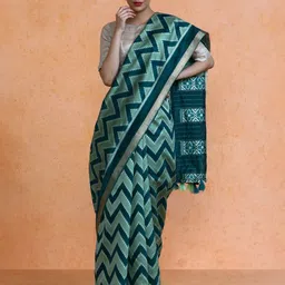 SARHA Woven Design Leheriya Cotton Saree-image-58