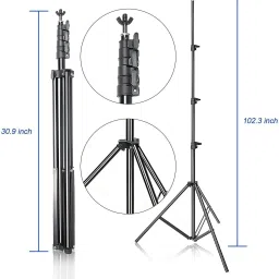 Hiffin HF Photography Accessories Backdrop Photo Light Studio Muslin Background Stand Backdrop Support System Kit with (Background Kit, 3 in 1) Reflector image 4