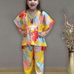 A.T.U.N. Girls Printed Top With Pyjamas-image-89