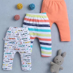BUMZEE Boys Pack Of 3 Printed Pure Cotton Ankle-Length Leggings-image-43