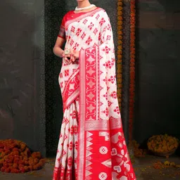 Astita Woven Design Zari Temple Motif Border Saree-picture-16