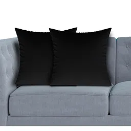 Aura 2-Pcs Black Cotton Square-Shaped Cushion Filler-picture-5