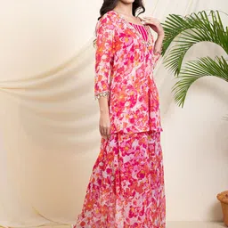 DEEBACO Abstract Printed Tunic & Palazzo With Inner Top Co-Ords image 5