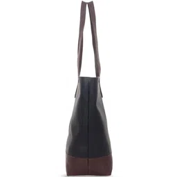 Black Spade PU Structured Tote Bag image 2