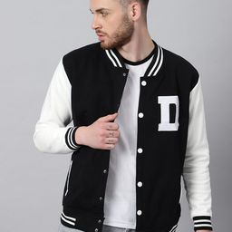 Be Savage Men Windcheater Outdoor Varsity Jacket with Patchwork-48