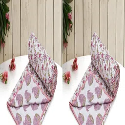 Myntra Elegant Homes Pink 2 Pcs Floral Printed Cotton 150 GSM AC Room Single Bed Dohar-image-64