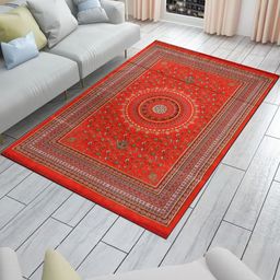 IVAZA Red Cotton Floral Carpets-image-84