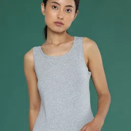 DressBerry Women Solid Round Neck Pure Cotton Slim Fit T-shirt-image-28