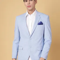 Givo Self Design Single-Breasted Formal Blazer-image-14