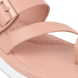 Mochi Textured Block Sandals with Buckles image 4