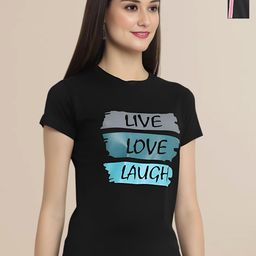 Mast & Harbour Women Typography 2 Printed Applique T-shirt-image-96