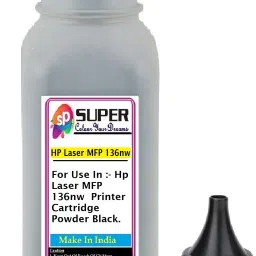 Super Laser MFP 136nw Printer Toner Refill Pack Of 1 Bottle With Nozlle 80 gms Black Ink Toner Powder-image-35