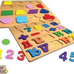 playmagic My 1st Learning Activity Boards Set of 3|Alphabets, Numbers, Shapes|Learning Toy image 3