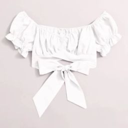 Party Regular Sleeves Solid Women White Top-image-7
