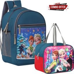 Frozen Combo School and Lunch bag Class Nursery to 2nd Waterproof School Bag-image-21