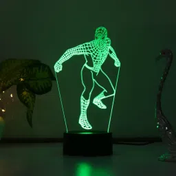 starlaser Spiderman Night Light for Gifts 3D LED Illusion Lamp with 16 Colors Changing, 12V 1 amp Adapter with Remote Control Table Lamp image 2