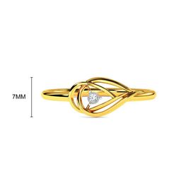 KISNA DIAMOND AND GOLD JEWELLERY Women 18 Kt Gold 0.01CT Diamond Ring image 2