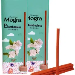 Pack of 2 (70 Sticks Pack) Charming Mogra Bambooless Agarbatti Incense Sticks Mogra-image-26