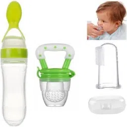 Baby Spoon Feeding Finger Brush & Fruit Feeder BPA free (Pack of 3) - Silicone-13